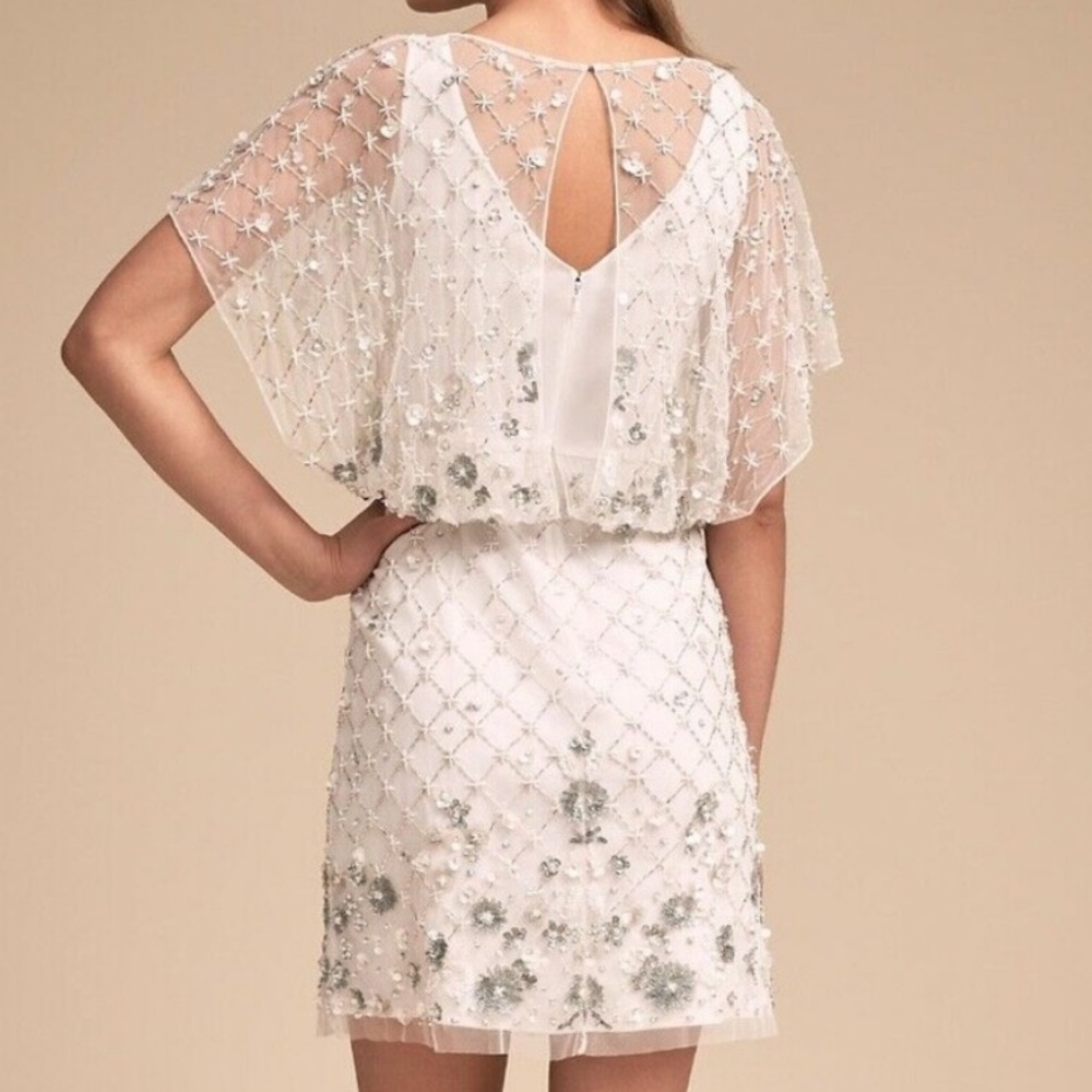 Worn once - beaded BHLDN dress - size 6